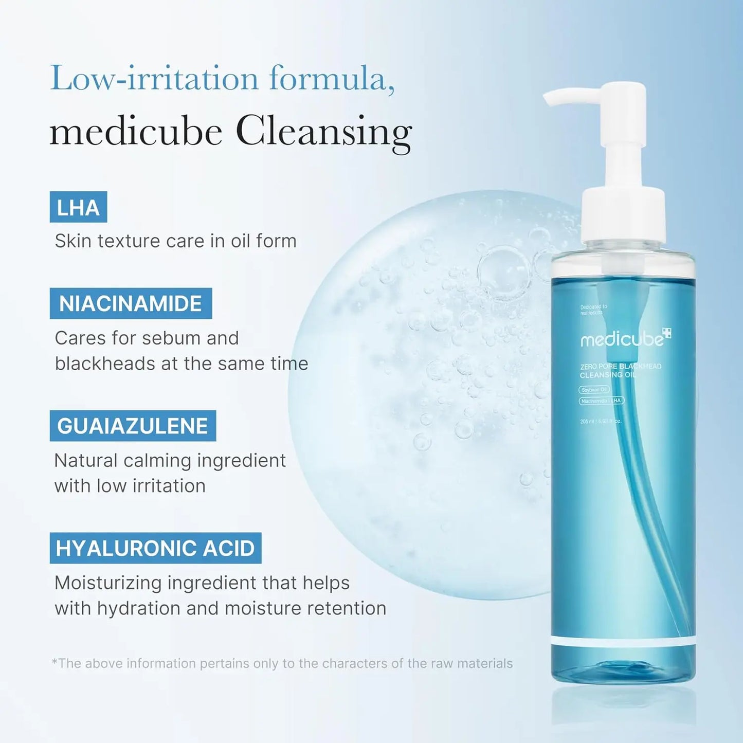 Bottle of pore-cleansing oil for blackhead removal and makeup removal