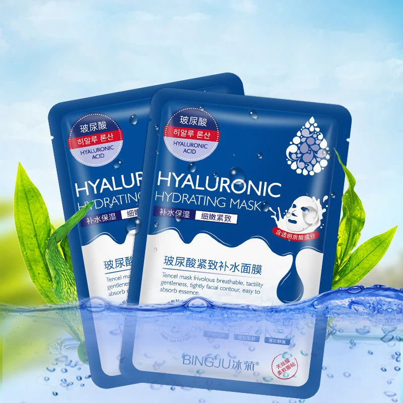 Sheet mask collection featuring aloe, seaweed, and green tea for hydration and brightening
