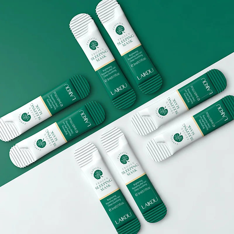 LAIKOU 7-Piece Sleeping Mask Set — moisturizing + nourishing — sheet mask applied on face