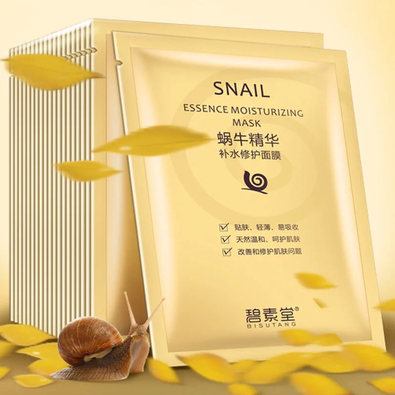 Sheet masks with aloe, seaweed, and green tea botanical extracts for hydrating and brightening facial skincare.