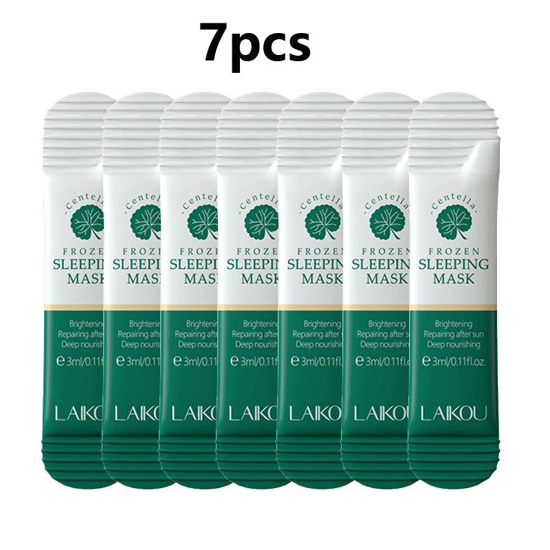 LAIKOU 7-Piece Sleeping Mask Set — moisturizing + nourishing — before and after skin glow