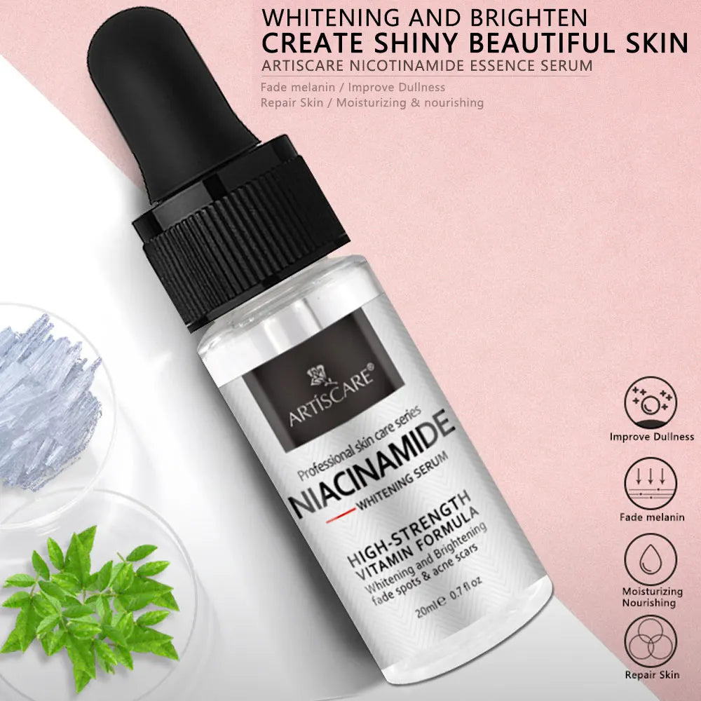 SkinSwaag Beauty ARTISCARE High Strength Whitening Nicotinamide Peptide Serum — nicotinamide + peptide — packaging box on white background