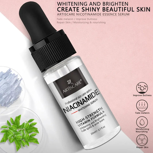 SkinSwaag Beauty ARTISCARE High Strength Whitening Nicotinamide Peptide Serum — nicotinamide + peptide — packaging box on white background