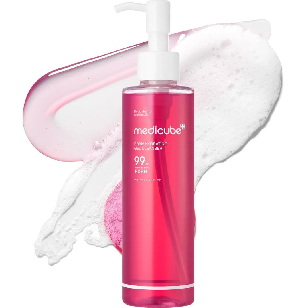 Low pH hydrating jelly to foam facial cleanser bottle with PDRN Korean skincare formula, 200ml.
