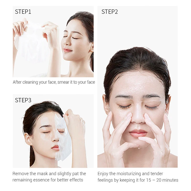 Sheet mask collection featuring aloe, seaweed, and green tea for hydration and brightening