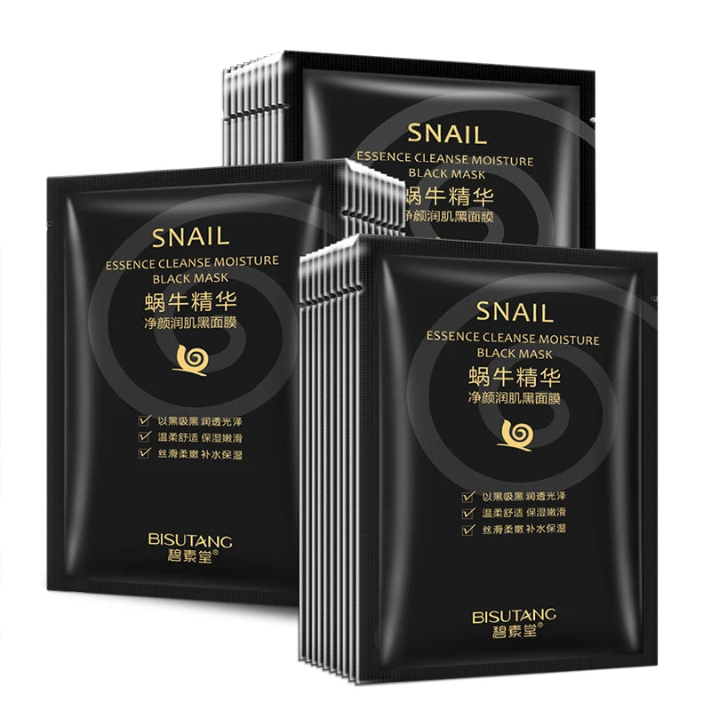 Facial sheet mask packets with aloe, seaweed and green tea extracts for hydration and brightening