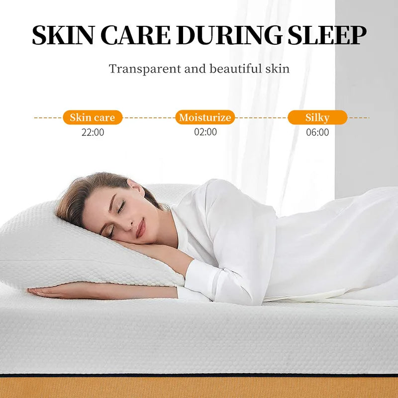 Pack of 10 rice raw pulp sleeping facial mask sachets for whitening and anti-aging