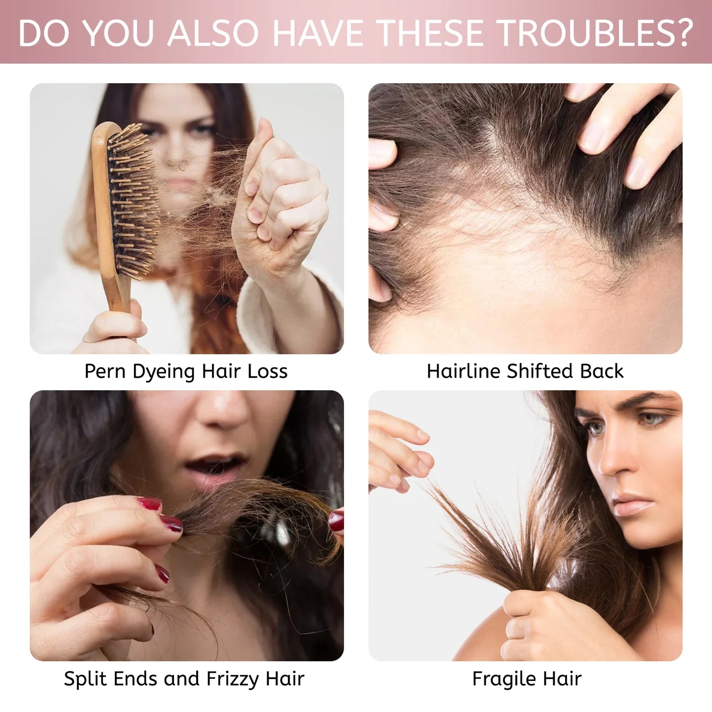 Hair growth spray bottle with fermented rice water, biotin and caffeine for scalp treatment