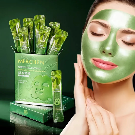 MERCILEN Vitamin C Brightening Peel Off Mask — Vitamin C — Green box with individual sachets on white background