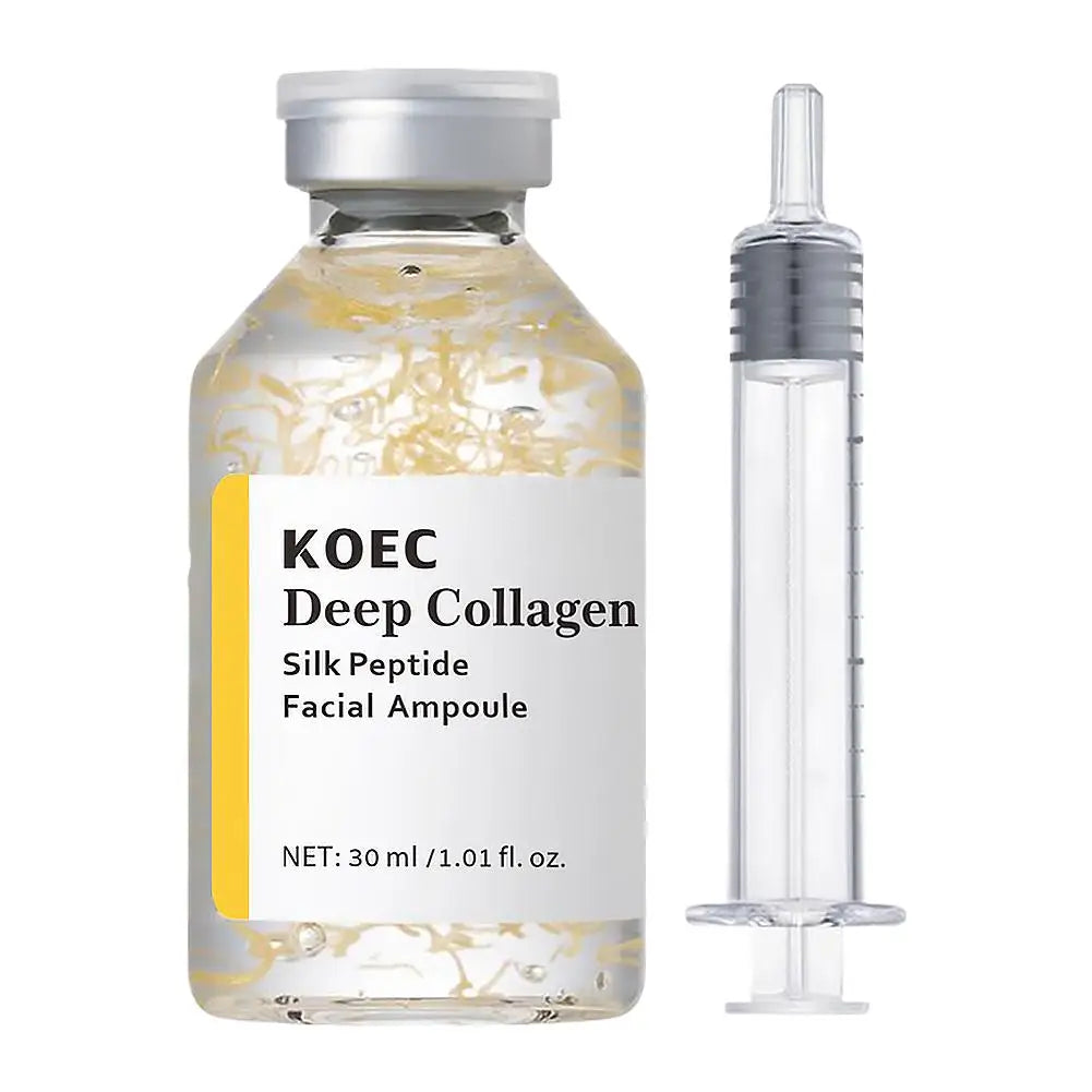 Collagen silk peptide face serum bottle for lifting and firming