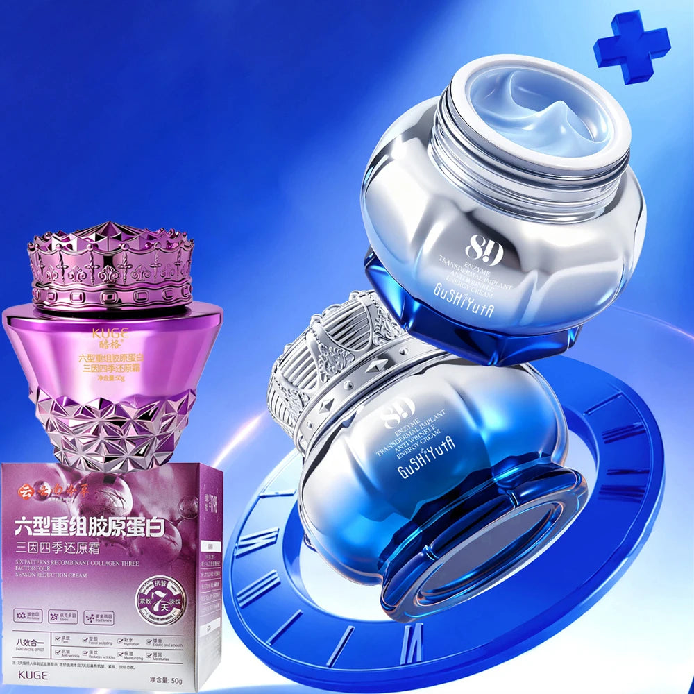 Jar of firming and lifting face cream with energizing anti-aging formula