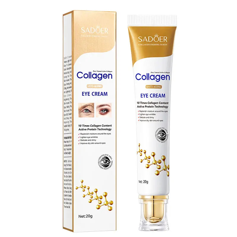 Open jar of collagen firming face cream with smooth moisturizing texture