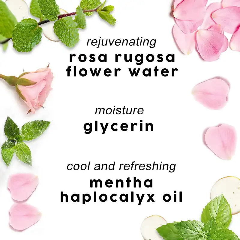Rose water herb face spray bottle for hydrating and refreshing skin