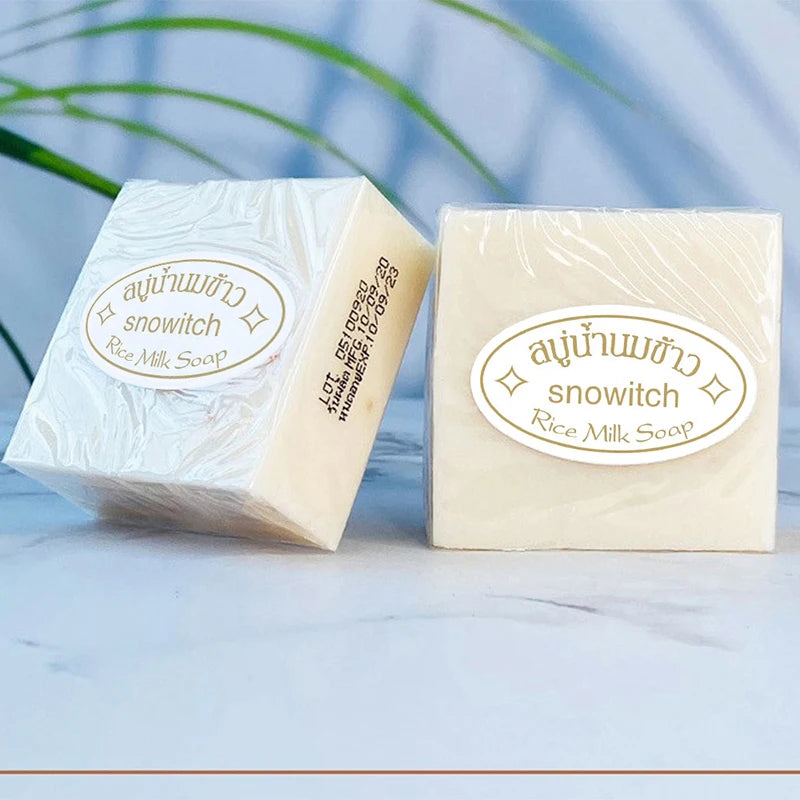 Bar of Thai rice milk soap for gentle moisturizing, 65g