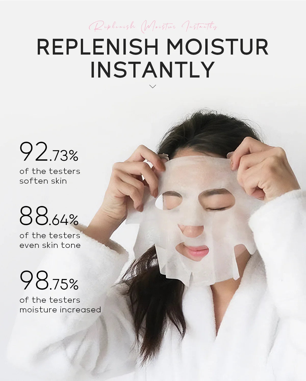 Sakura hydrating brightening face sheet mask with cherry blossom design