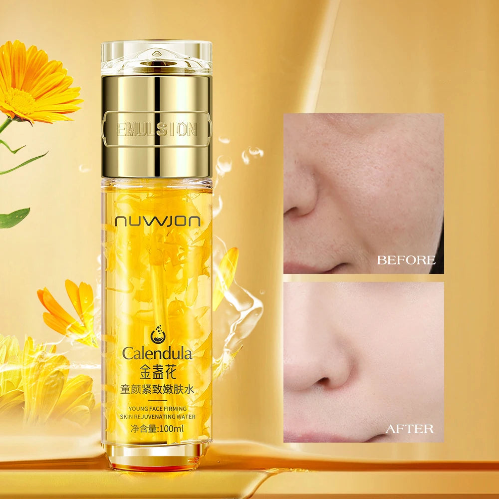 nuwjon Calendula Muscle Penetration Moisturizing Oil Control Brightening Face Toner Smoothing Repairing Facial Essence Korea Skin Care