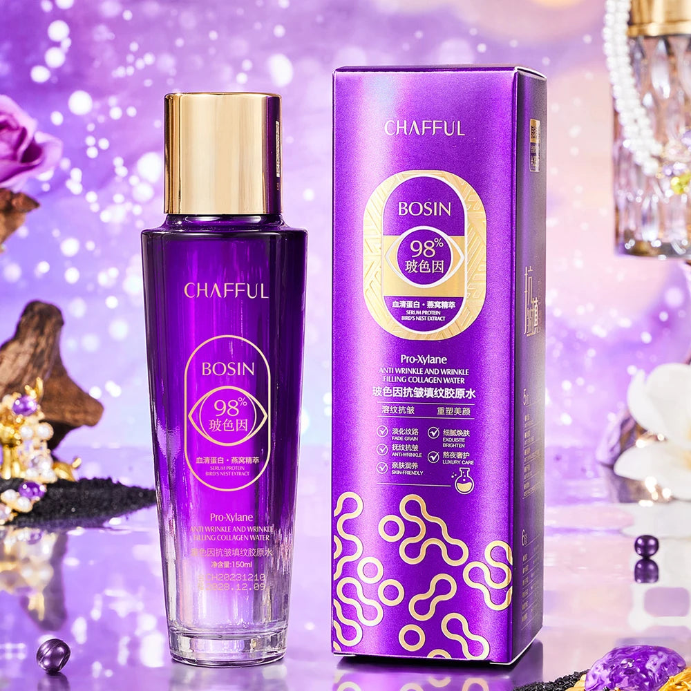 CHAFFUL BOSIN Pro-Xylane Collagen Water150ml bottle and matching carton