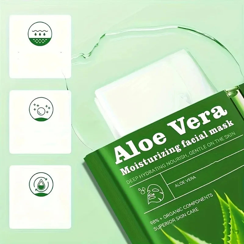 Aloe vera glycerin moisturising sheet mask sachet