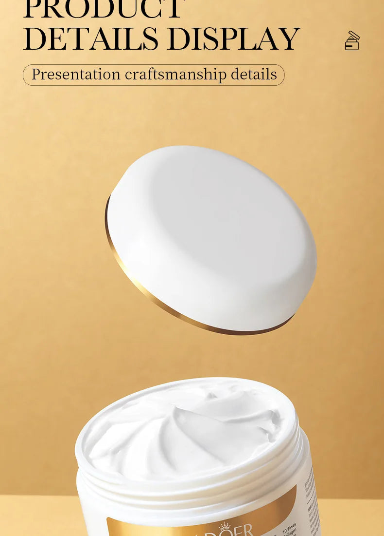 Collagen firming face cream jar with rich moisturizing texture for hydrating skincare