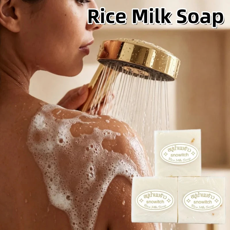 Bar of Thai rice milk soap for gentle moisturizing, 65g