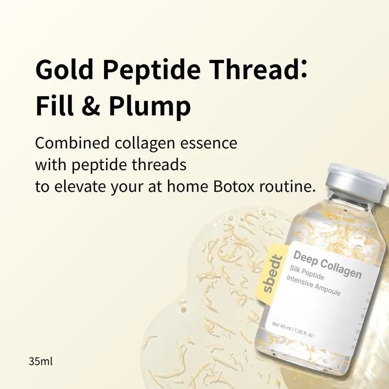 Pink ampoule serum bottle with collagen peptide and PDRN for skin elasticity and hydration