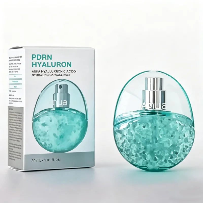 Anua PDRN Glow Hydrating Mist Serum Spray — PDRN — Complete product and packaging set view