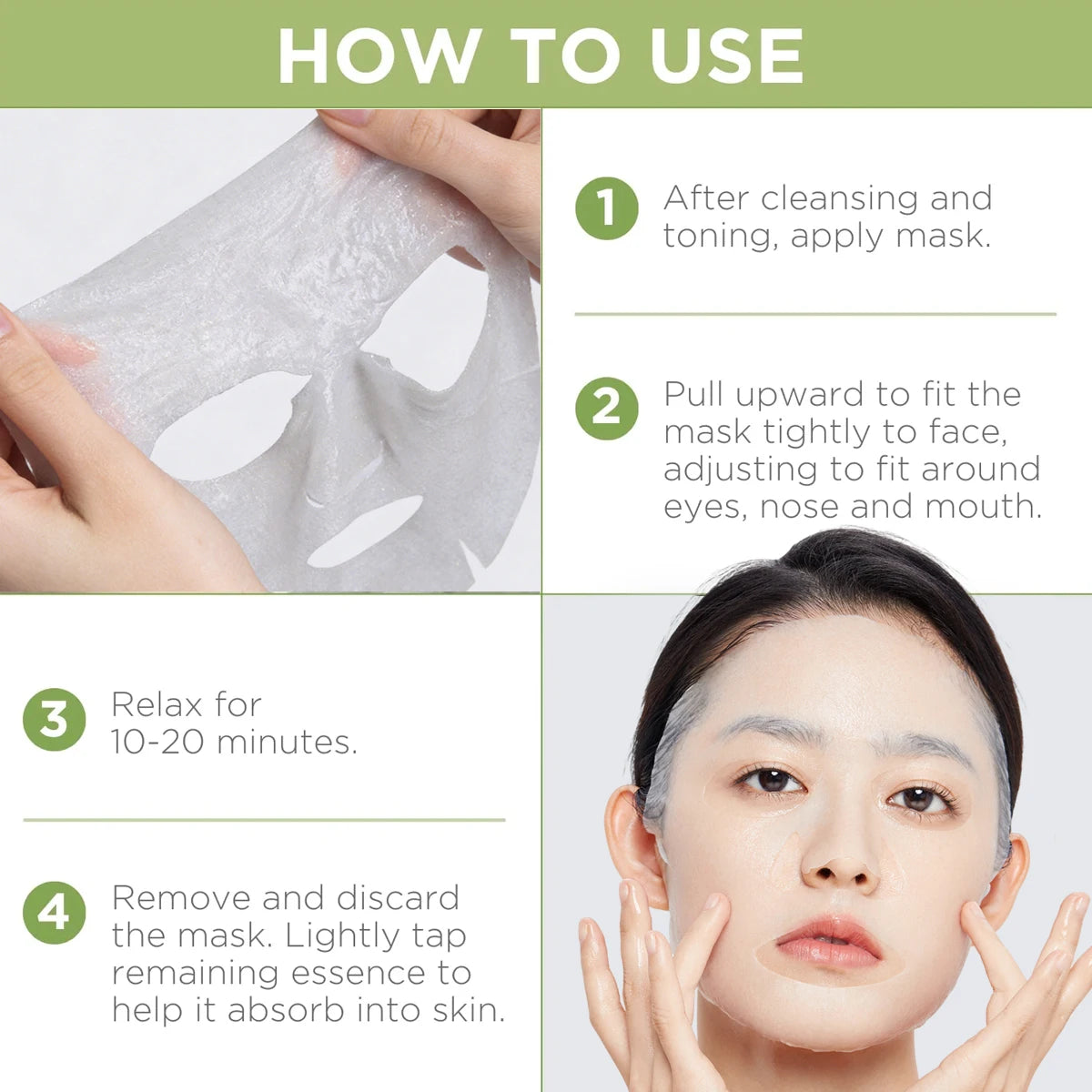 Thin Tencel sheet mask pack for multi-solution repair, Korean skincare
