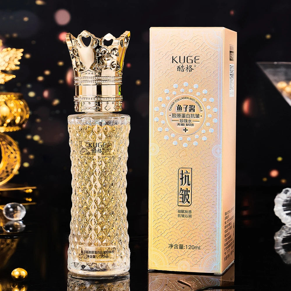 Caviar Collagen Anti Wrinkle Face Lotion Tightening Lifting Face Care Toner Moisturizing Oil Control Beauty korean skin care Set