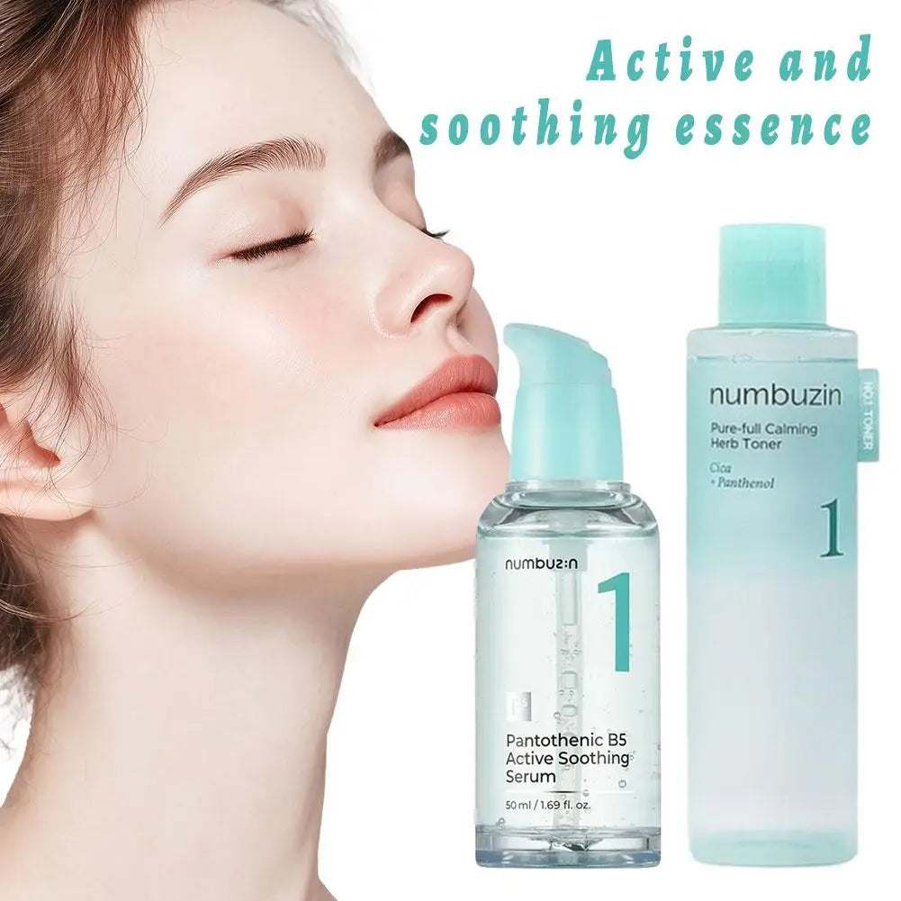 NUMBUZIN No.1 Pantothenic B5 & Cica Soothing Toner — Pantothenic B5 & Cica — Toner applied on sensitive skin calming demo