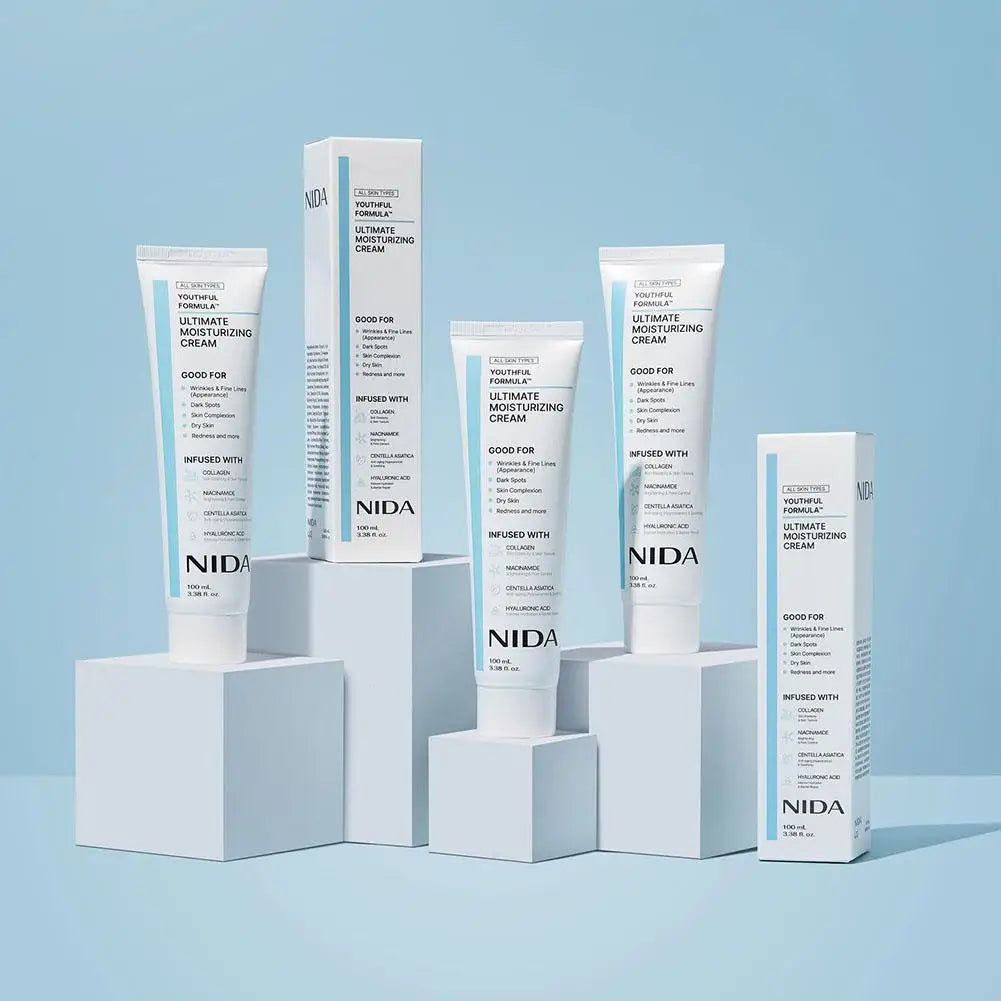 Jar of multi-action rejuvenating face cream for all skin types, repairing damage, Korean skincare