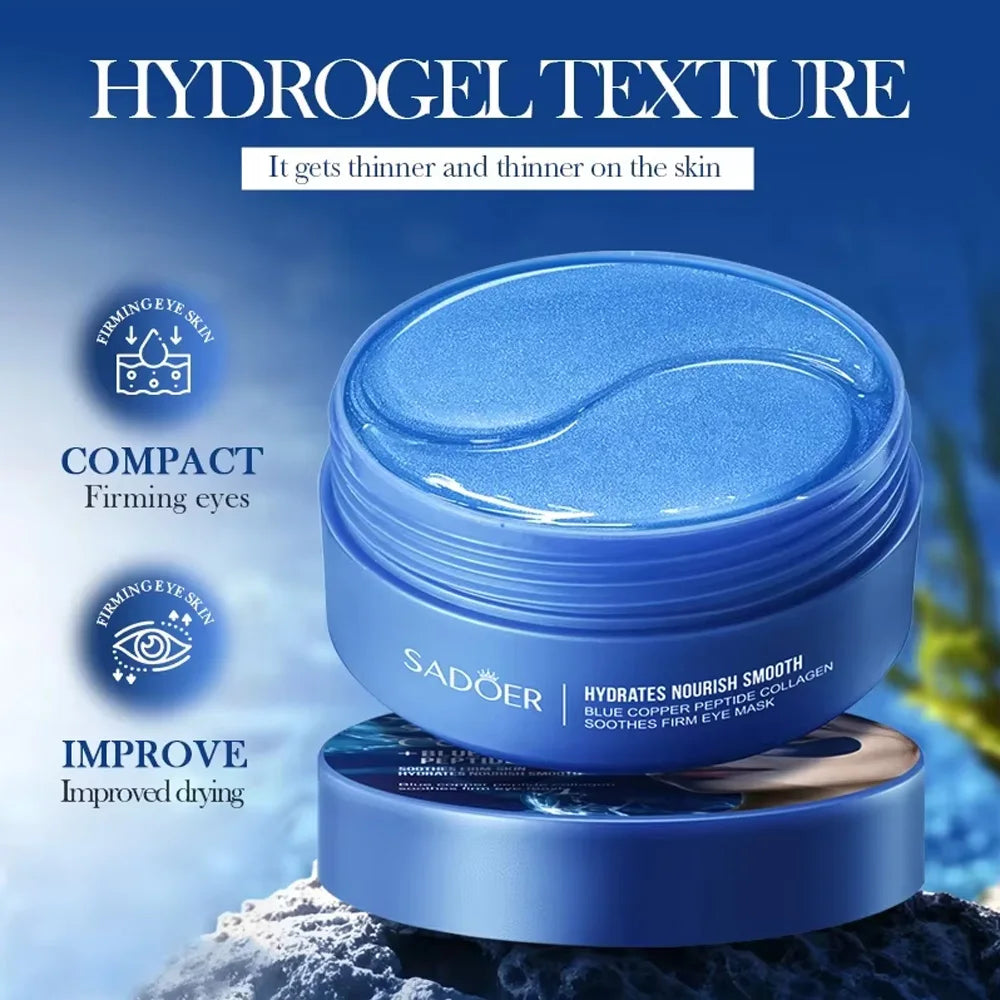 Under-eye gel patches with collagen and caffeine for dark circles and puffiness