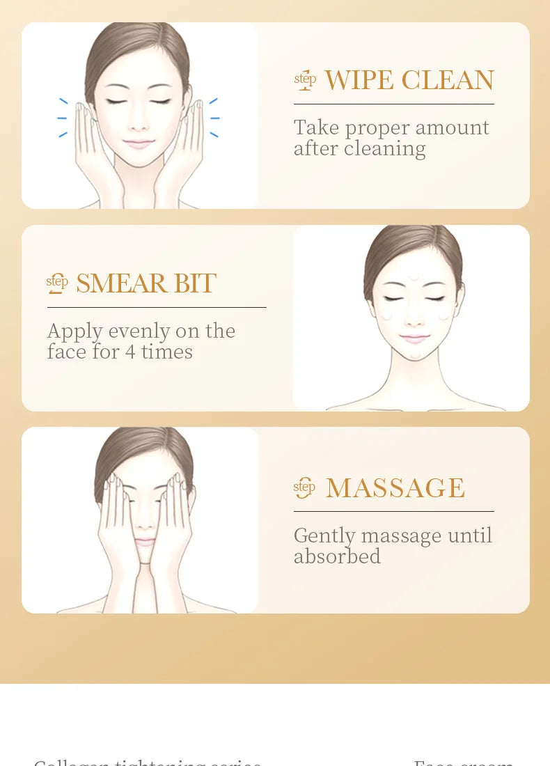 Collagen firming moisturizing face cream jar for hydrating skin