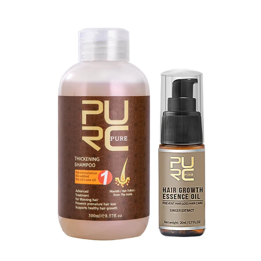 PURC Hair Shampoo Conditioner Hair Growth Oil Sets Smoothing Hair Loss Treatment Repair Damamged Nourish Hair Care Products