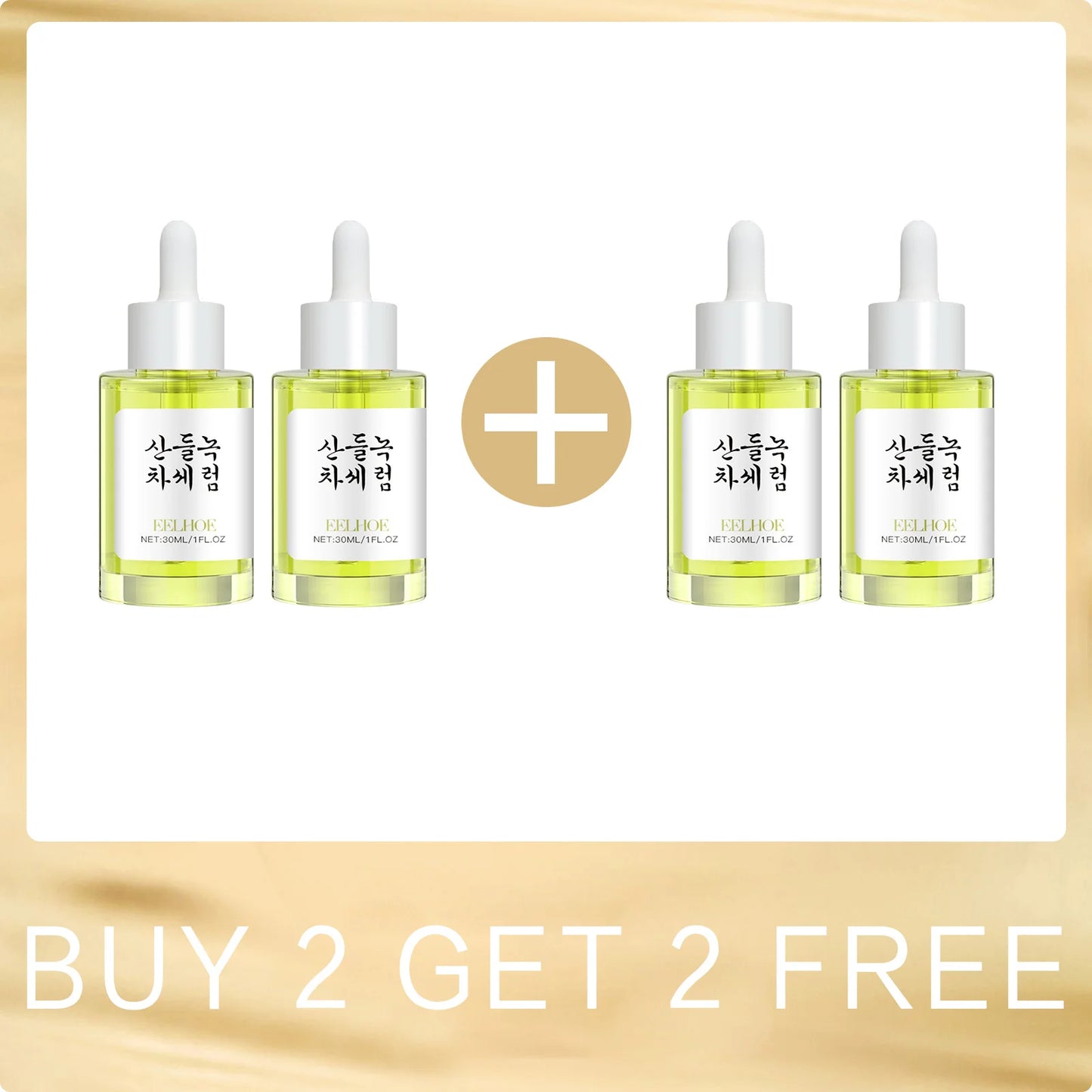 EELHOE Green Tea Pore Refining Serum — Green Tea & Niacinamide — Serum bottle size in hand comparison
