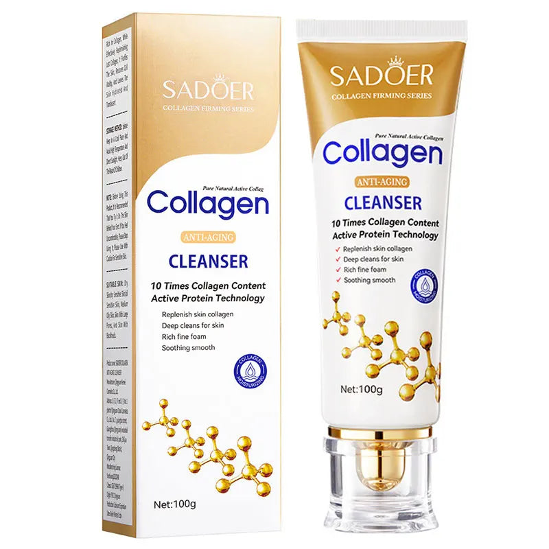 Collagen firming moisturizing hydrating face cream in a jar