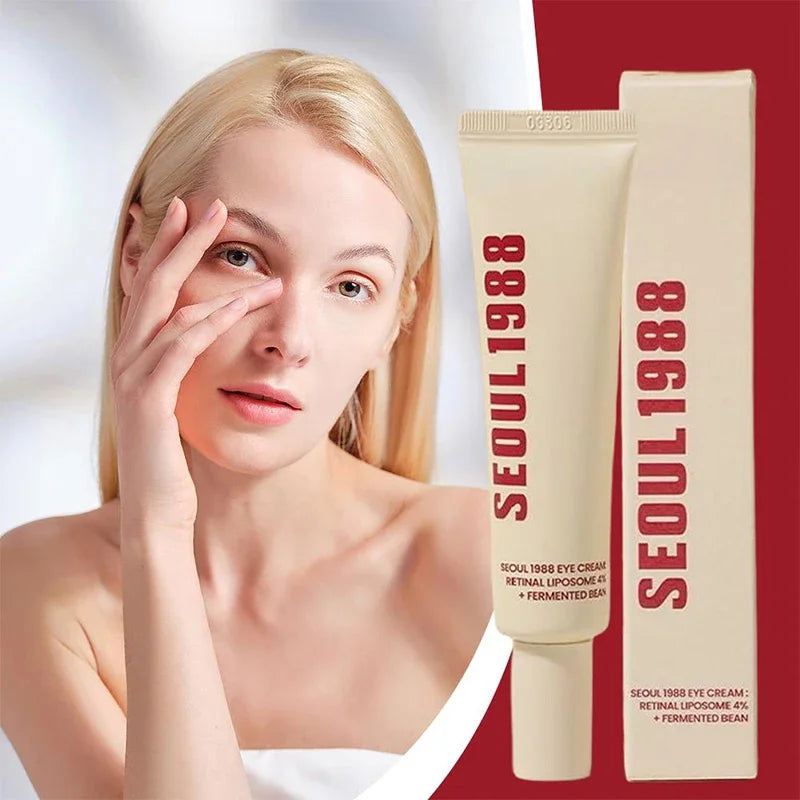 Eye cream jar for firming skin and reducing dark circles and puffiness