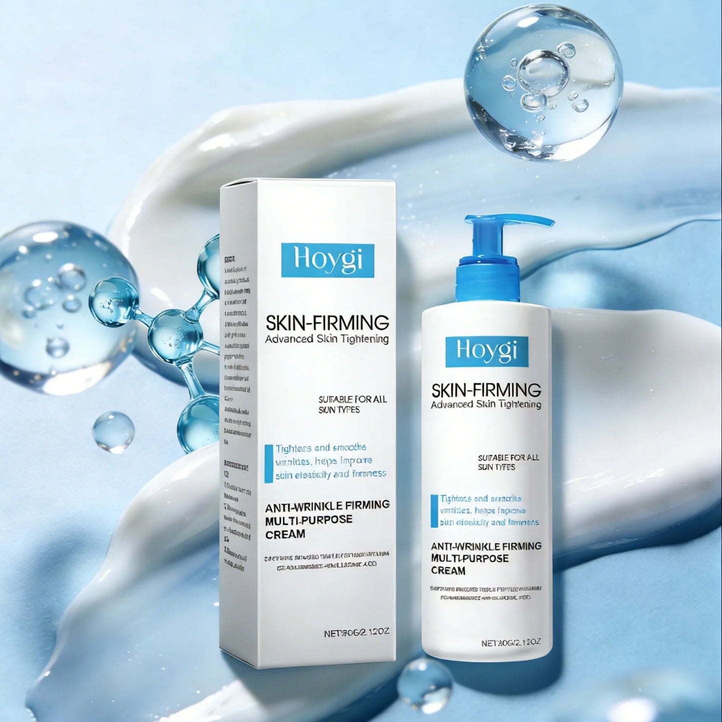 HOYGI — Panthenol Body Cream — Body cream application on skin