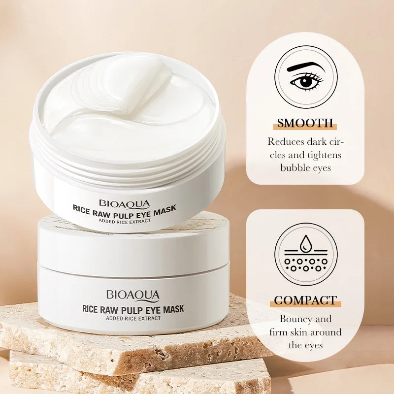 Rice extract firming eye mask patches for under-eye care