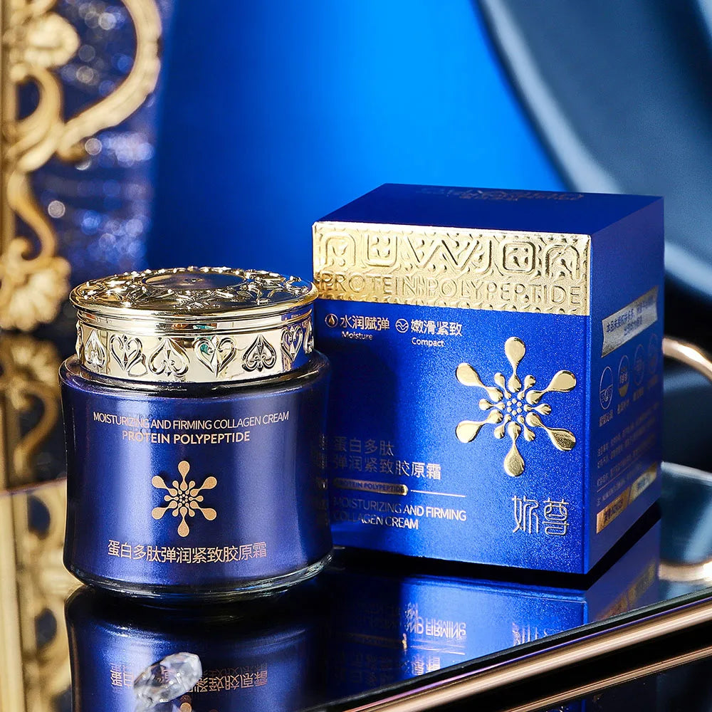 Protein Peptide Elastic Firming Collagen Cream Moisturizing Reduce Fine Lines Brightening Skin Beauty Face Cream Korea Skincare