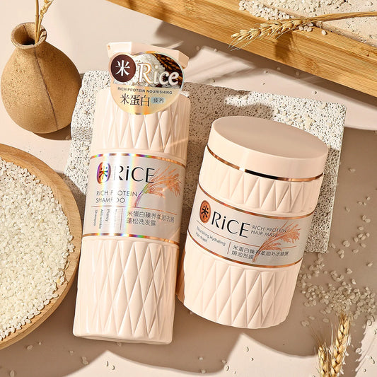 Rice Protein Dandruff Removal Shampoo & Hair Mask Care Set