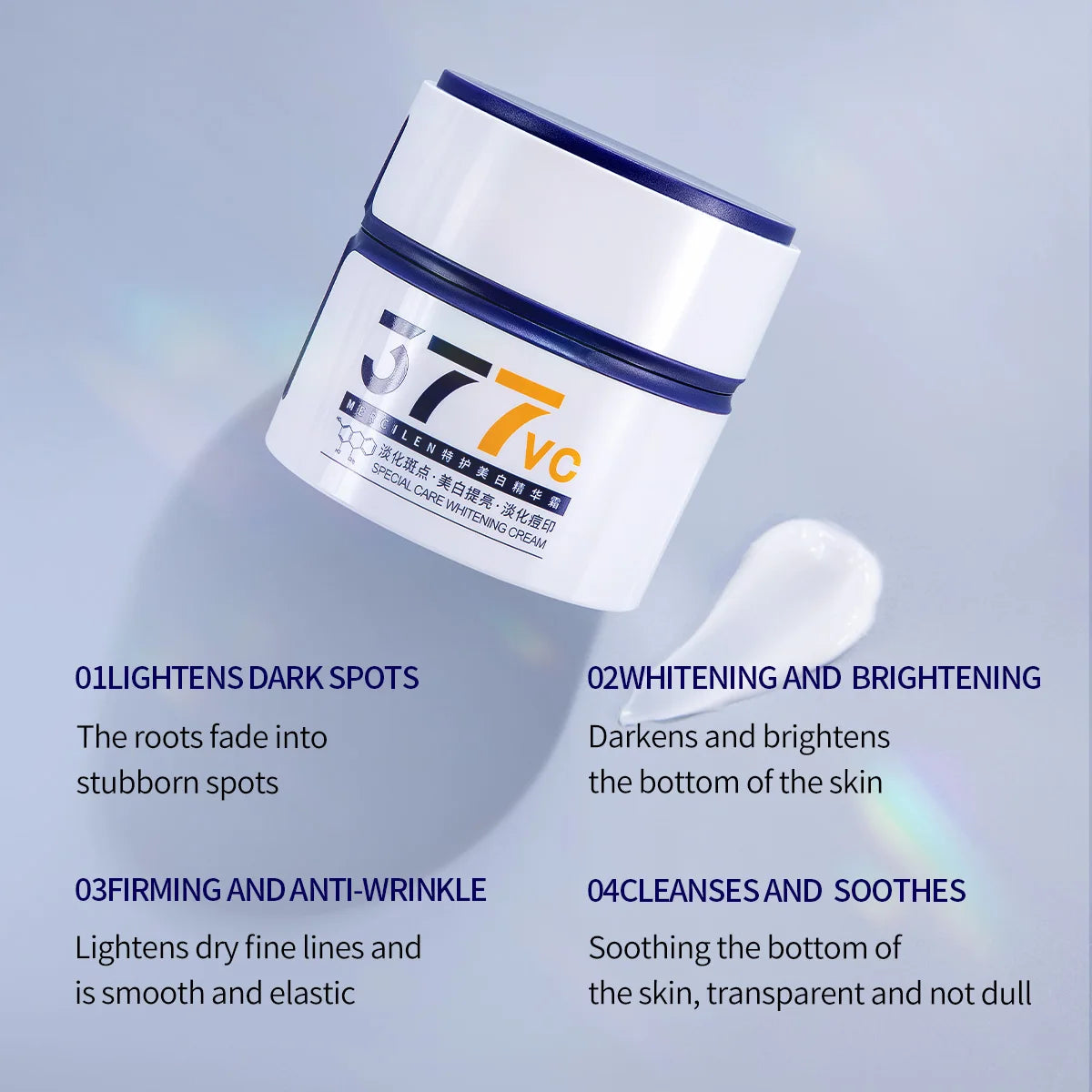 Mercilen Moisturizing Essence Cream 50g, Contains Hyaluronic Acid, Plant-Derived Squalane, and Niacinamide to Moisturize and Brighten Facial Skin, Making Skin Look Younger, Suitable for All Skin Types