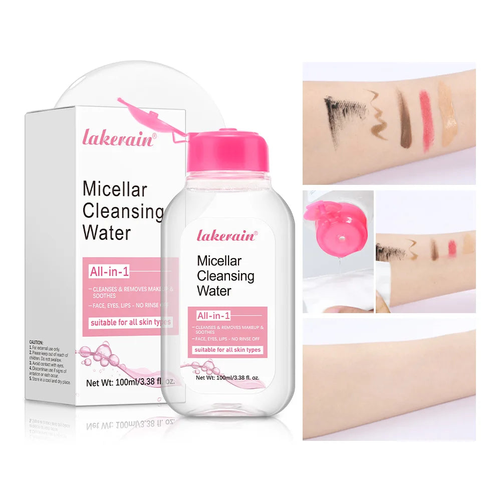 Bottle of micellar water 3-in-1 makeup remover