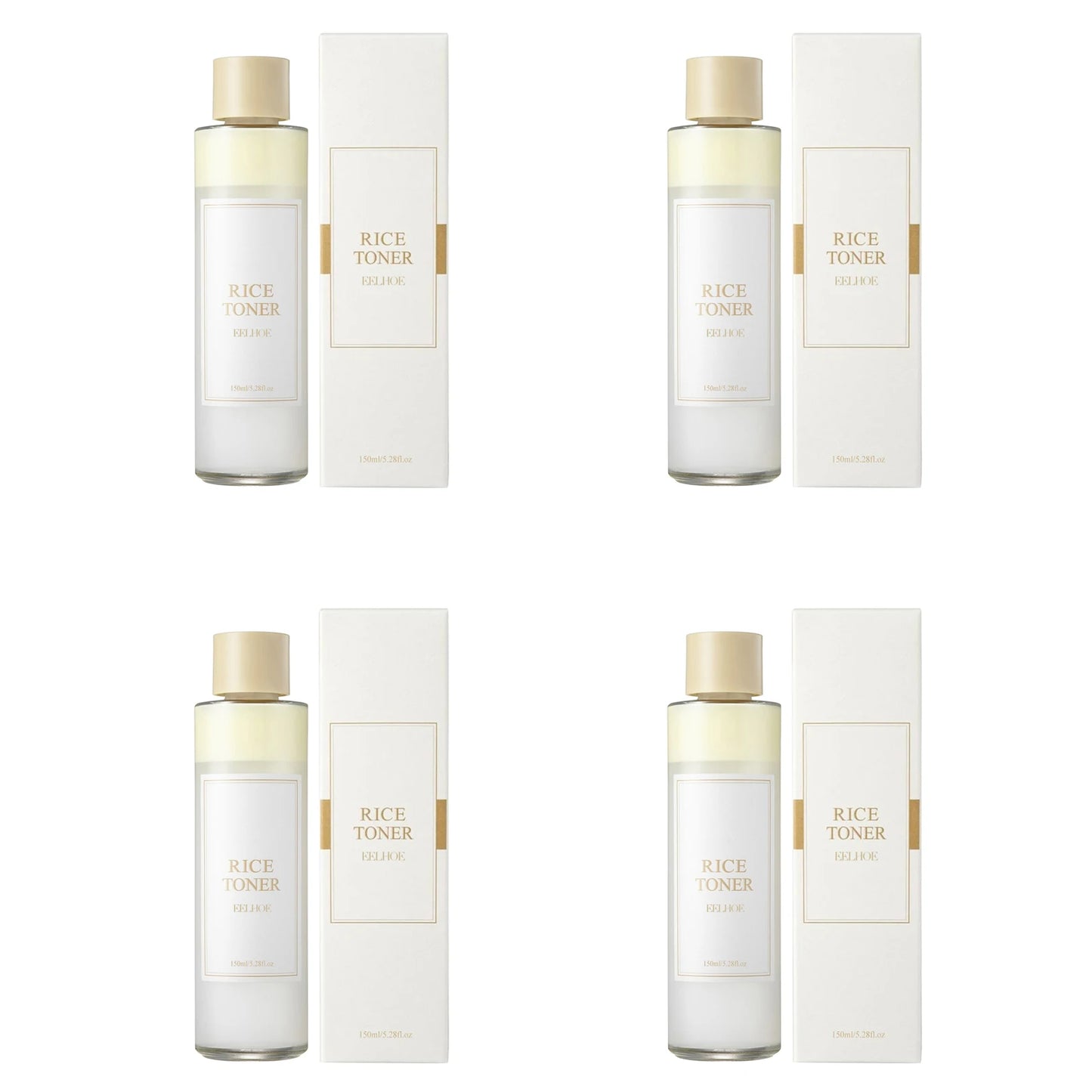Skincare toner bottle featuring rice water and niacinamide for brightening and barrier support