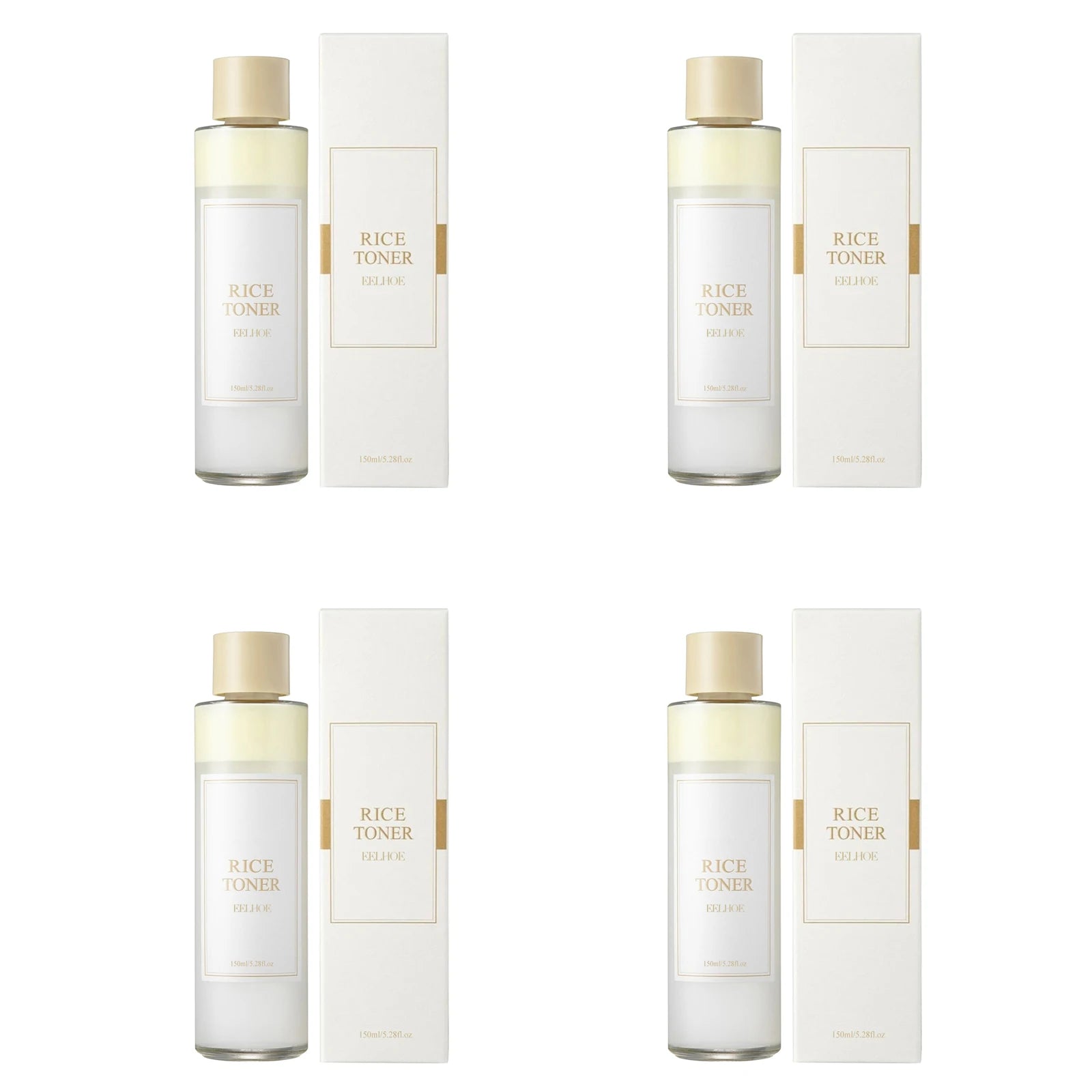 Skincare toner bottle featuring rice water and niacinamide for brightening and barrier support