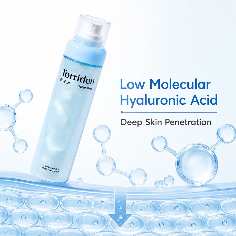 Soothing hydrating facial mist spray with cica and hyaluronic acid