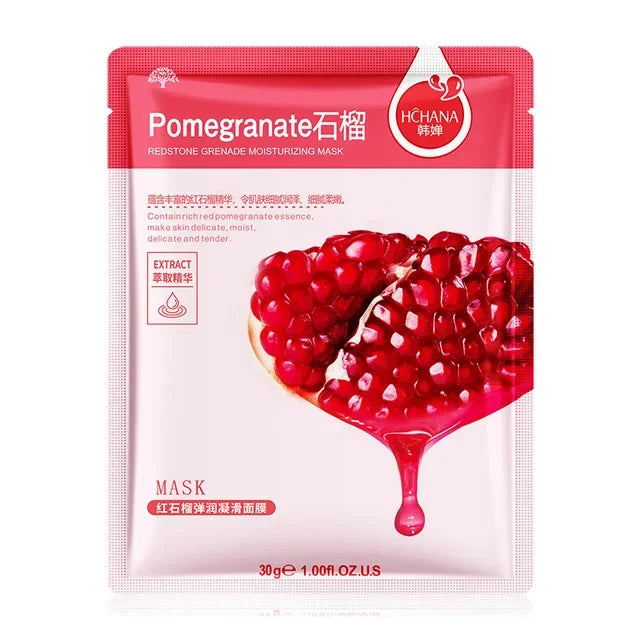 Sheet face masks with olive, aloe vera and fruit extract for oil control and hydration