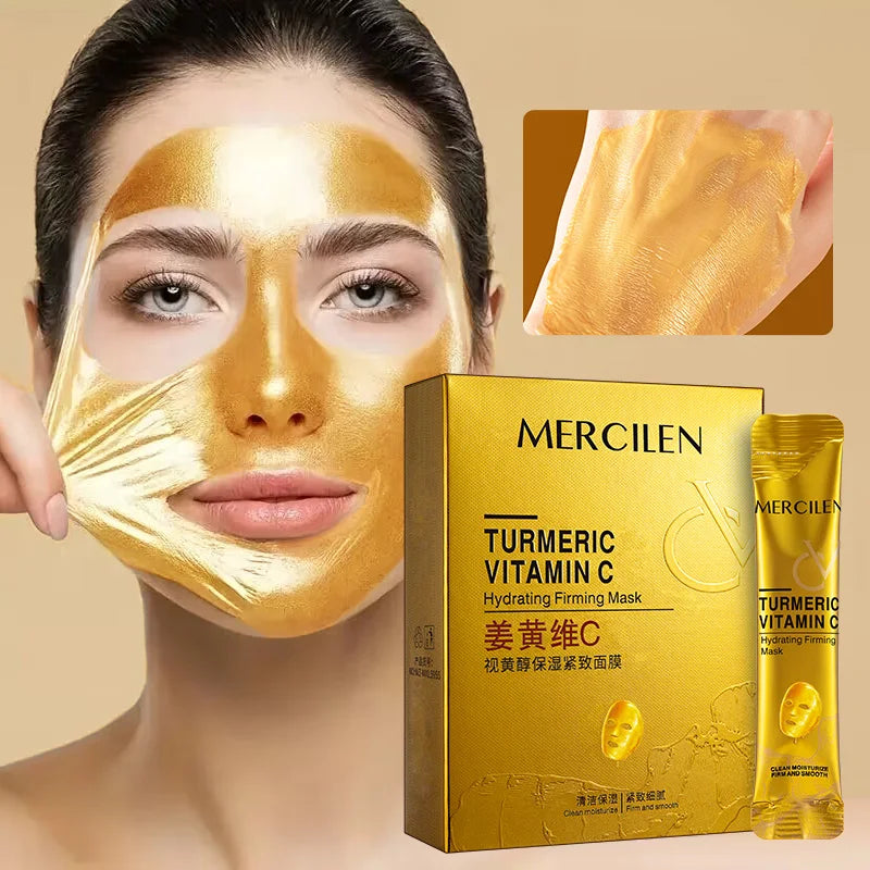 Facial sheet mask with collagen to moisturize and brighten skin