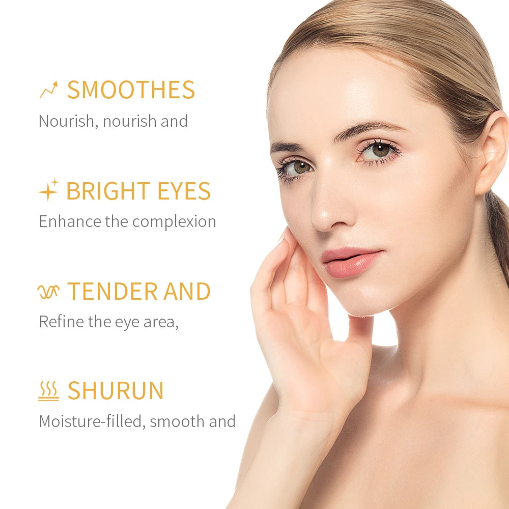SADOER 24K Golden Eye Cream Anti Dark Circles Wrinkles Moisturizing Hydrating Anti-aging Creams Eyes Skin Care