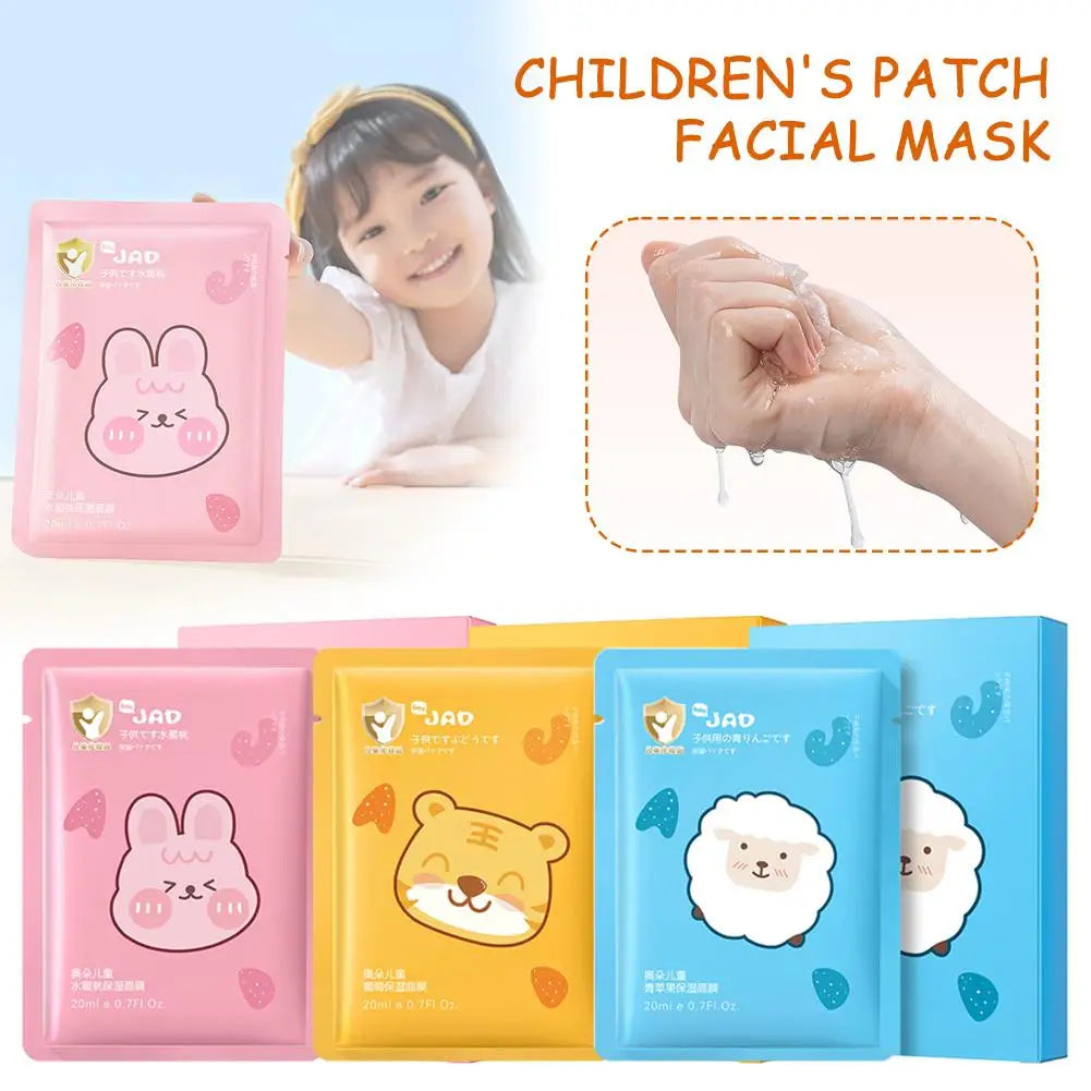 Cute animal cartoon kids face mask for gentle moisturising