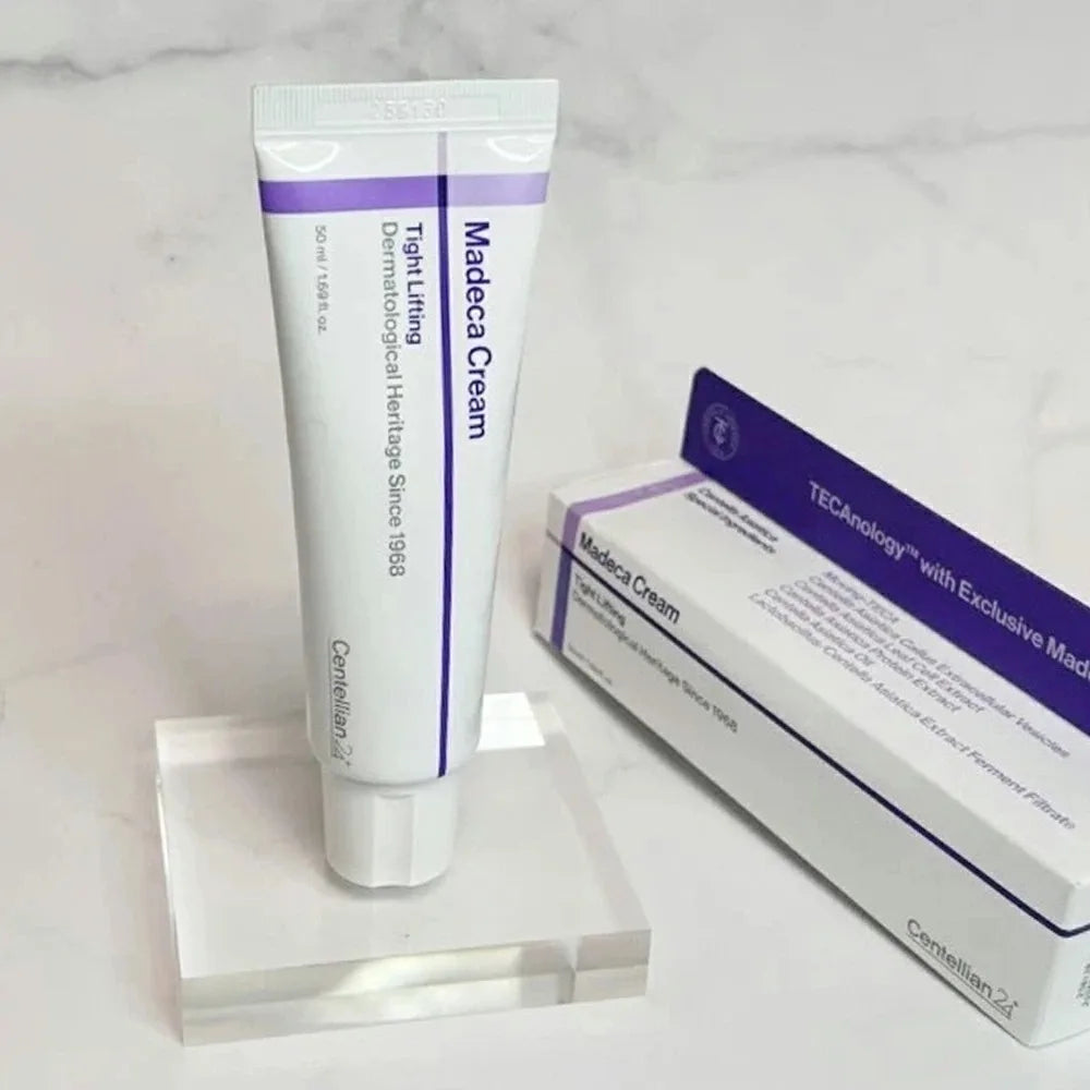 Firming facial cream jar for improved skin elasticity